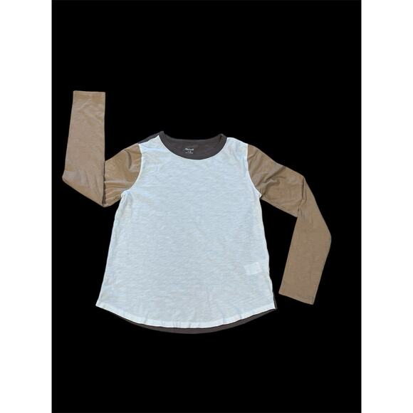 MADEWELL Women's Size Medium Multicolor Crewneck Long-Sleeve T-Shirt Casual - Picture 1 of 7